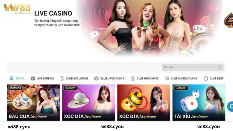 giới thiệu Live casino WI88